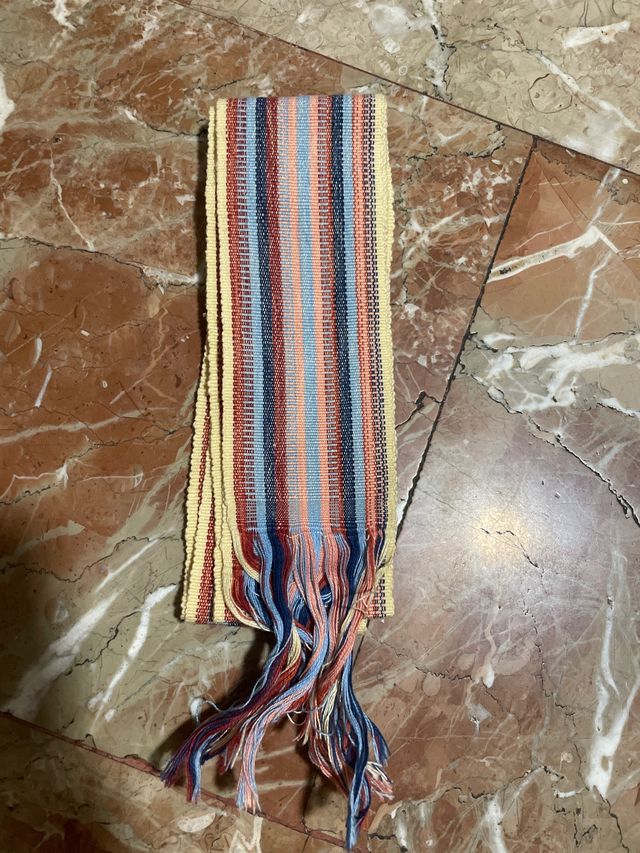 Cinturón tejido multicolor