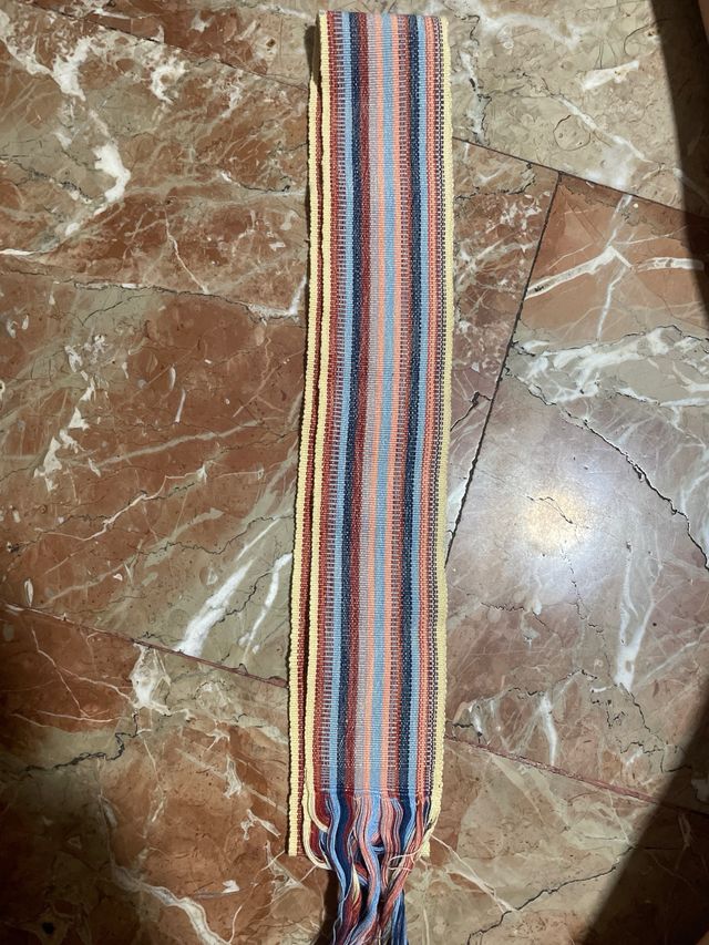 Cinturón tejido multicolor
