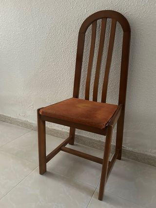 Sillas vintage madera-tela