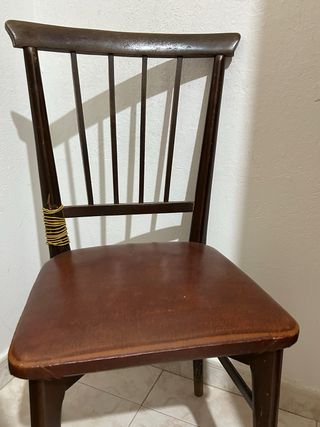 Sillas vintage madera-tela