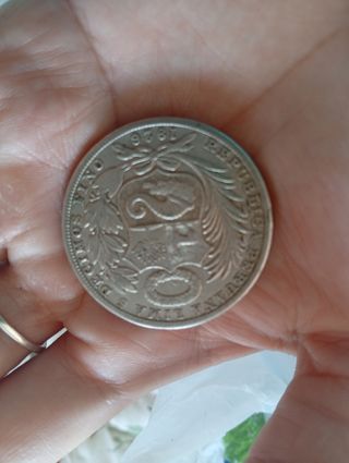 Moneda Plata Perú 1 Sol 1926