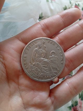 Moneda Plata Perú 1 Sol 1926