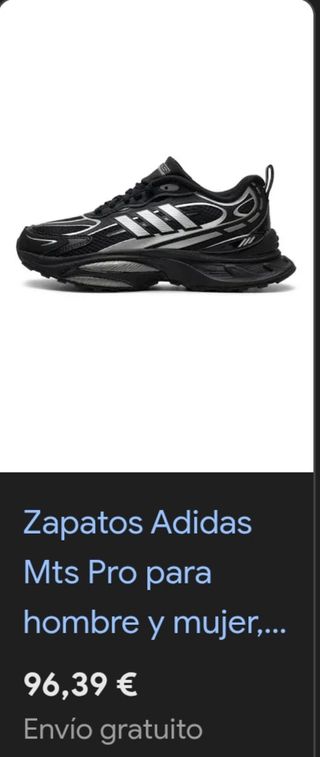 Zapatillas Adidas MTS PRO negras y plateadas
