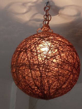 Lámpara techo de cáñamo