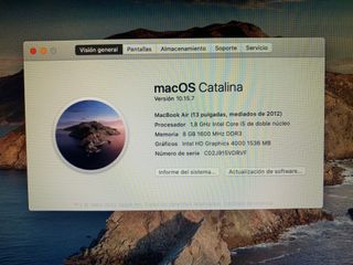 MacBook Air 13" 2012 - 8GB RAM 128GB ROM