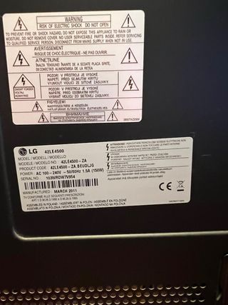 TV LG 42" - Negro