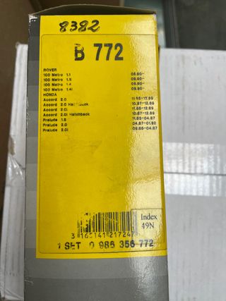 Juego cables bujías Bosch B772 rover honda