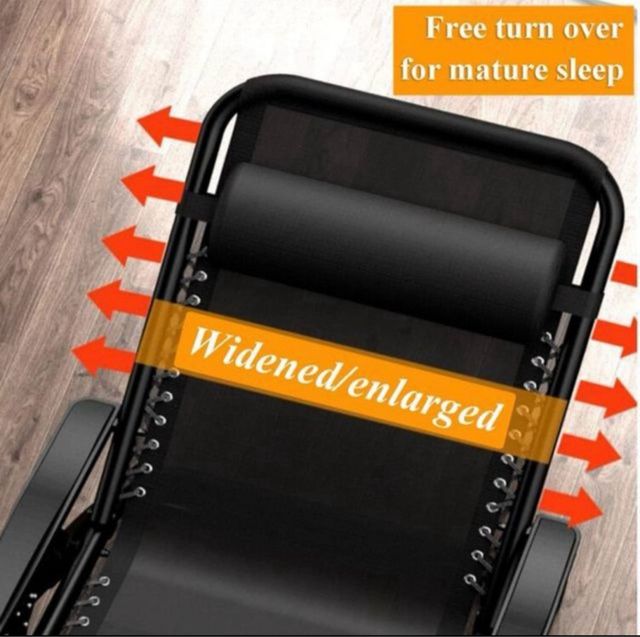 Silla Reclinable Plegable Negra