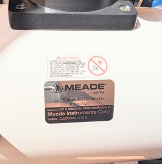 Telescopio Meade LX85 6" - Astrofotografía