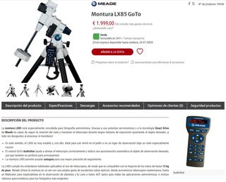 Telescopio Meade LX85 6" - Astrofotografía