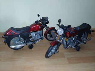 Moto antigua de juguete a escala MW R100