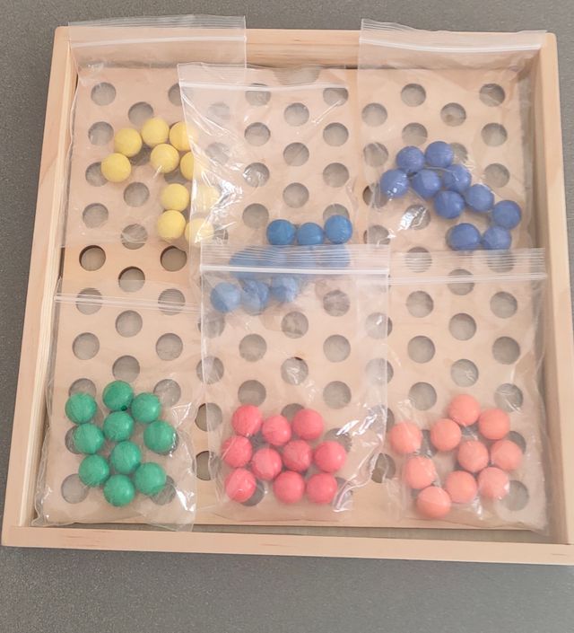 Mosaico Montessori de madera