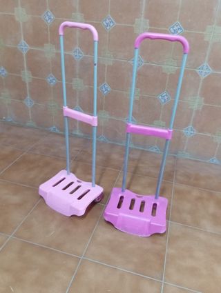 2 carros de mano infantiles rosa