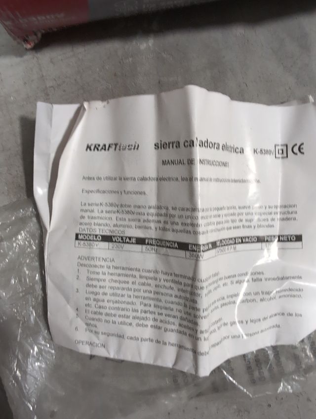 Sierra calar K-5380V 380W