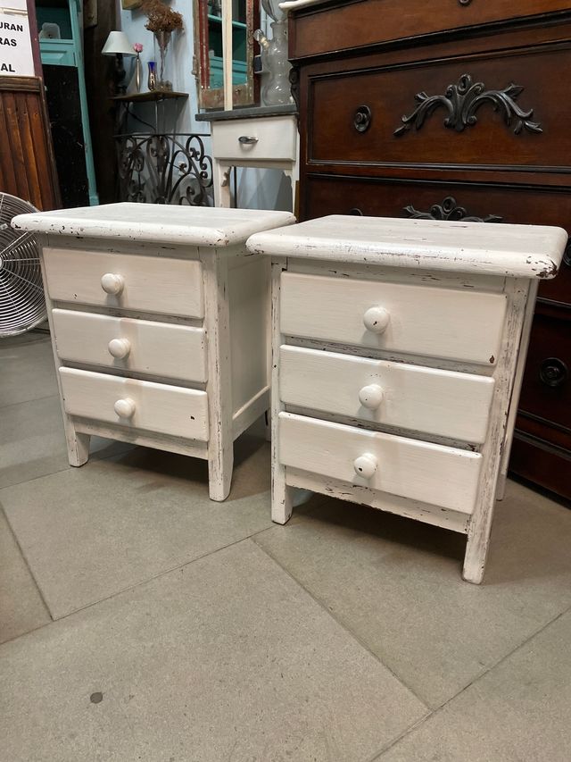 Comodini bianchi - 2 pezzi