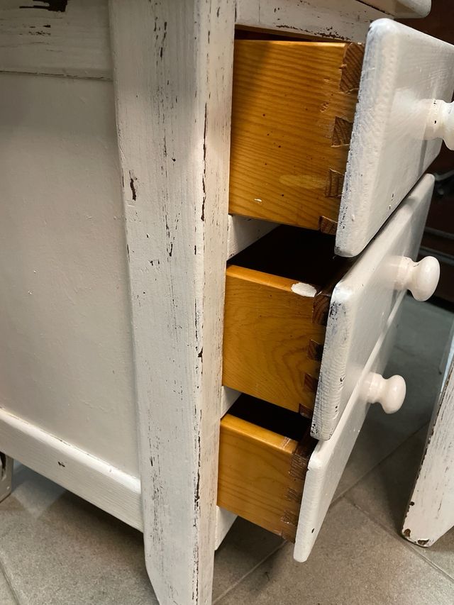 Comodini bianchi - 2 pezzi