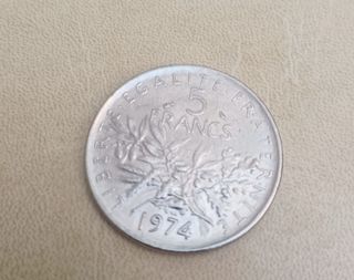 Moneda 5 Francos Franceses 1974