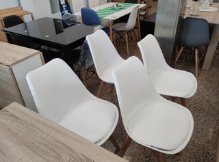 4 Sillas Comedor Blancas estilo nordico