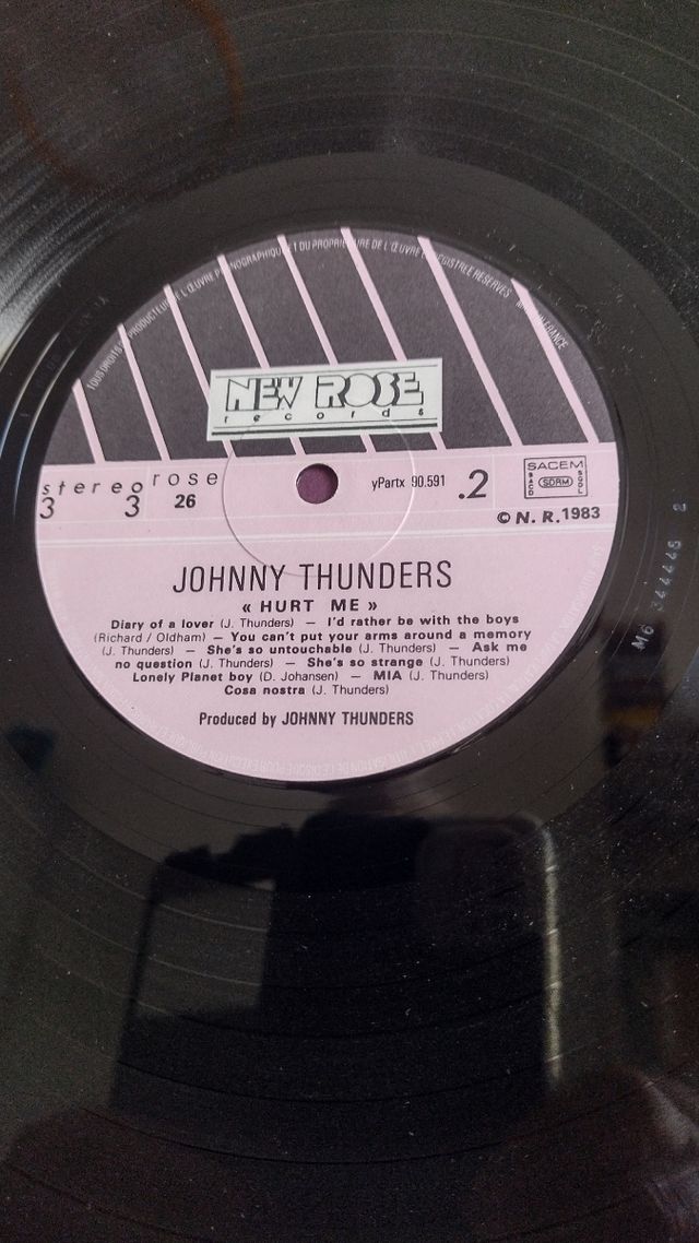 LP vinilo JOHNNY THUNDERS, 1983.