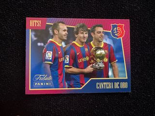 Cromo Messi Tributo panini FC Barcelona Cantera 