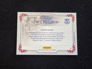 Cromo Messi Tributo panini FC Barcelona Cantera 