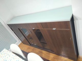 Mueble salón - Cristal blanco