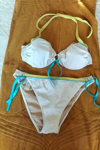 Bikini La Perla blanco-amarillo