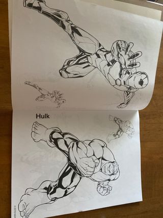 Colorea dibujos de Marvel pack sin pegatinas