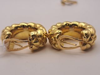 Pendientes aro oro 18k trenzados