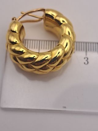 Pendientes aro oro 18k trenzados
