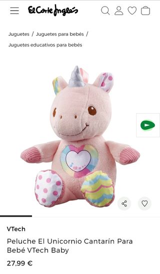 Peluche Unicornio Musical