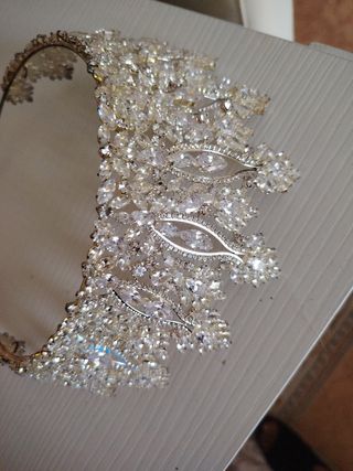 Corona novia plata