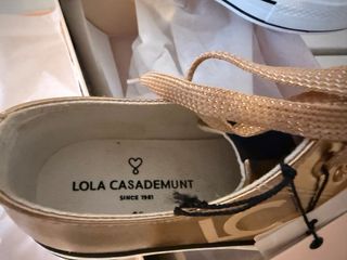 bambas Lola Casademunt Doradas 39