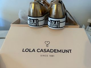 bambas Lola Casademunt Doradas 39