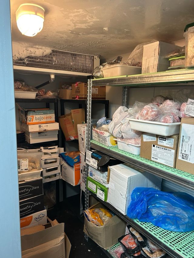 Cámara congelación con estanterias organizadoras