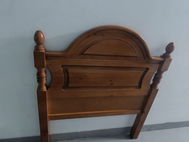 Cabecero madera 90cm marrón