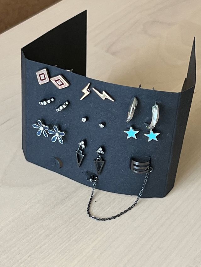 Pack 9 pares pendientes multicolor