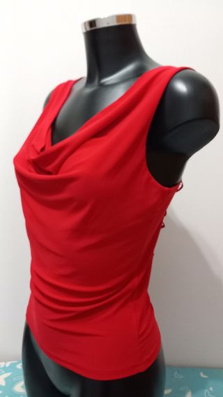 Maglietta Estemo rosso con pizzo