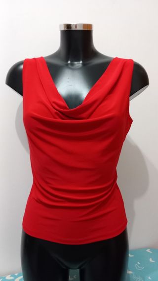 Maglietta Estemo rosso con pizzo