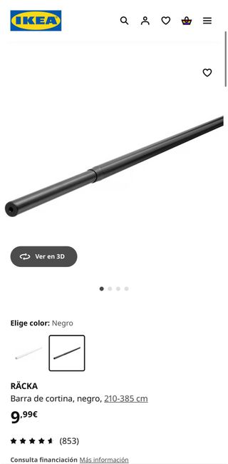 Barras cortina IKEA - 4 unidades