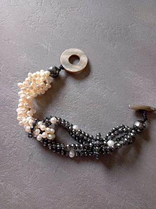 Braccialetto perle di fiume & ematite
