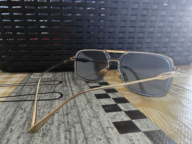 Gafas Prada hombre - Gris/Dorado