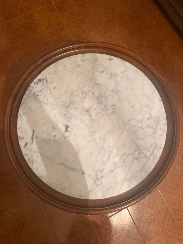 Mesa centro mármol-madera