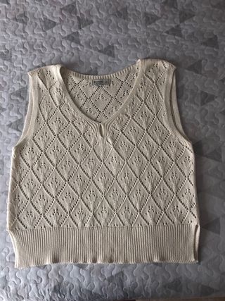 Camiseta Stradivarius beige talla S