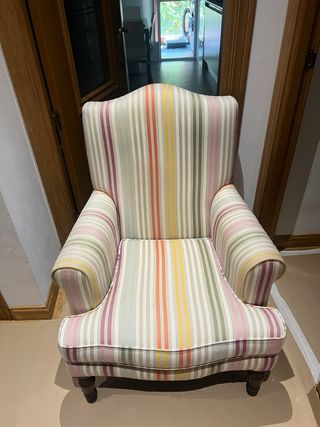 Butaca rayada multicolor
