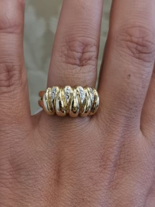 Anillo oro 18k diamantes