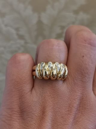Anillo oro 18k diamantes