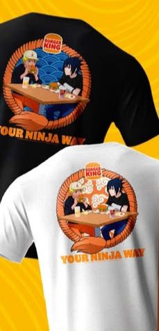 Camisetas Burger King Naruto