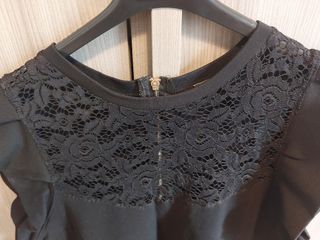 Tubino nero pizzo L - elegante