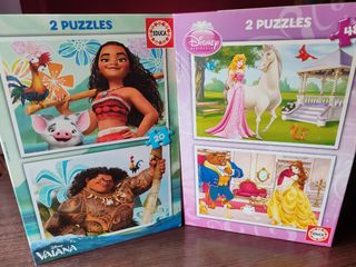 2 Puzzles Disney - Vaiana & Princesas